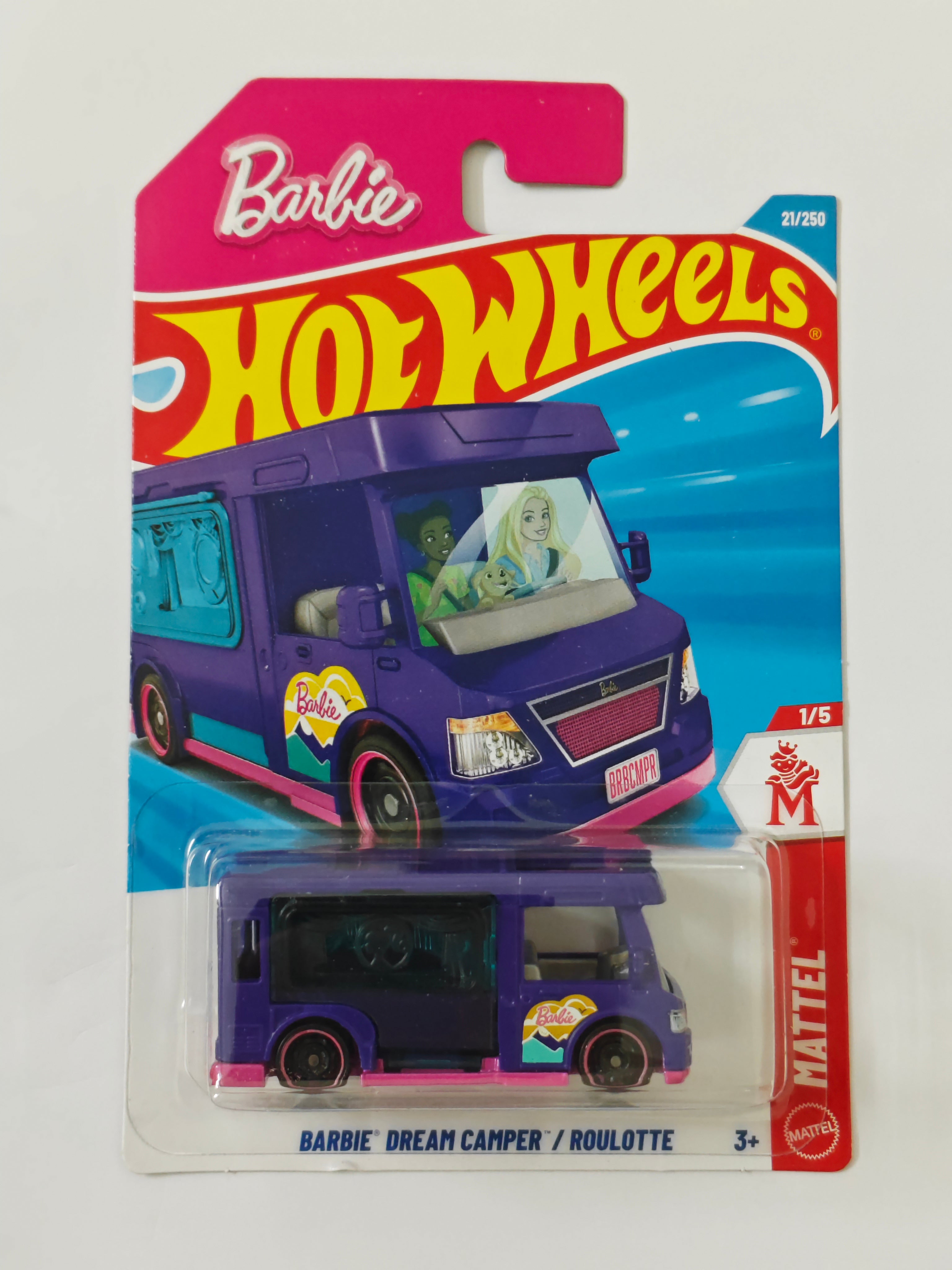 Hot Wheels G Case Barbie Dream Camper Diecast Car 1:64 Scale