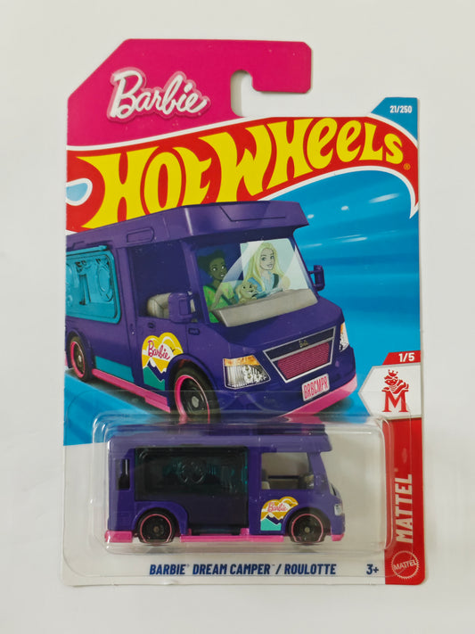 Hot Wheels G Case Barbie Dream Camper Diecast Car 1:64 Scale