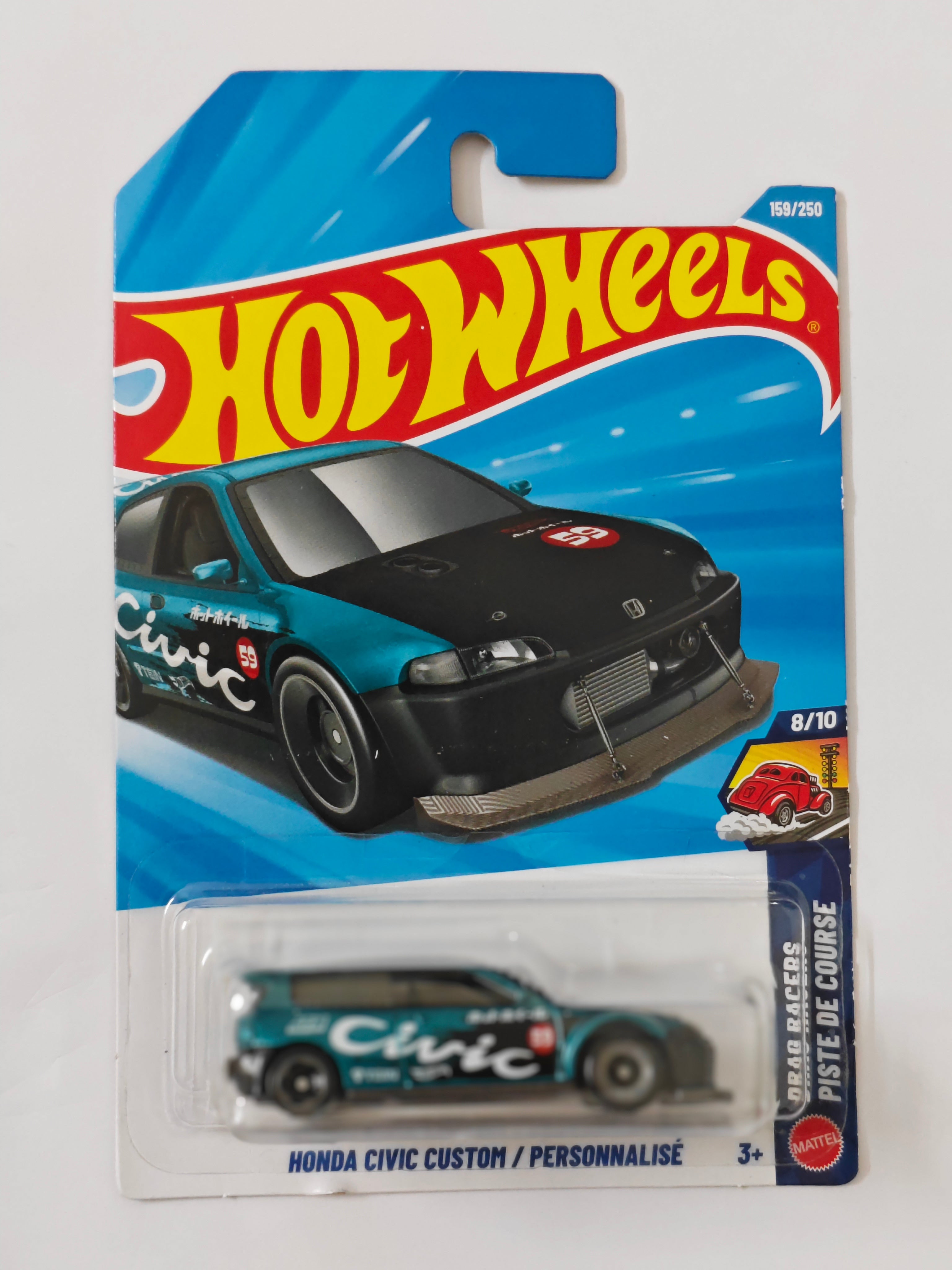 Hot Wheels - G Case - Honda Civic Custom - Diecast Car 1:64 Scale