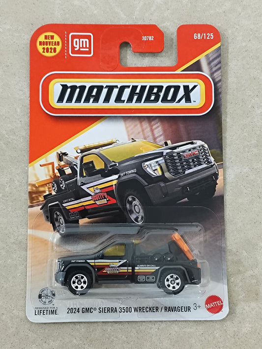 Matchbox 2024 GMC Sierra 3500 Wrecker Diecast Car 1:64 Scale