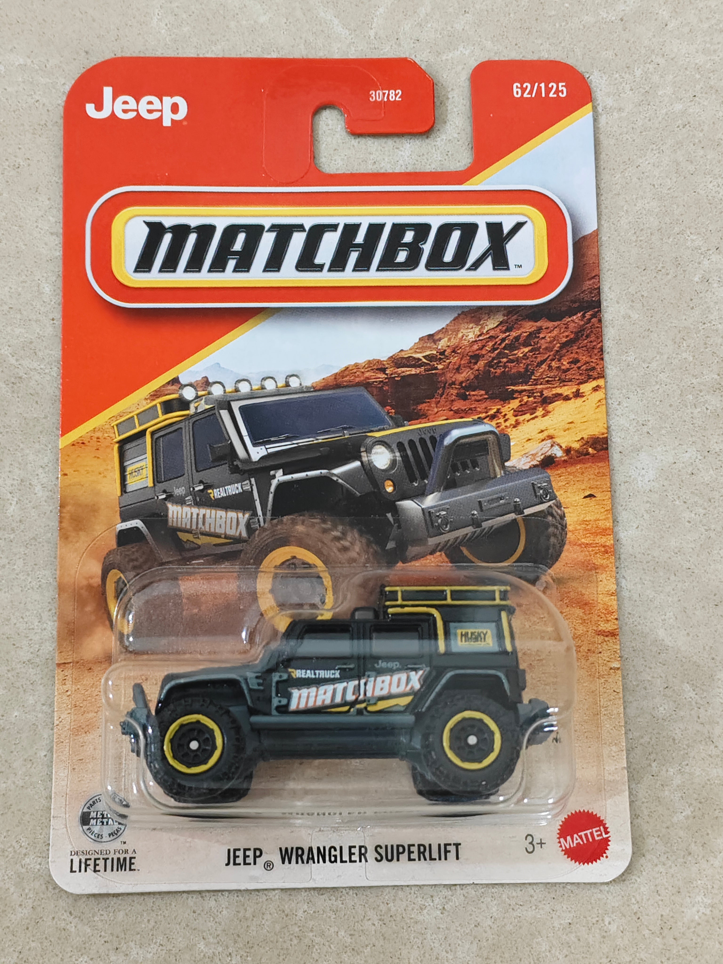 Matchbox Jeep Wrangler Superlift Diecast Car 1:64 Scale