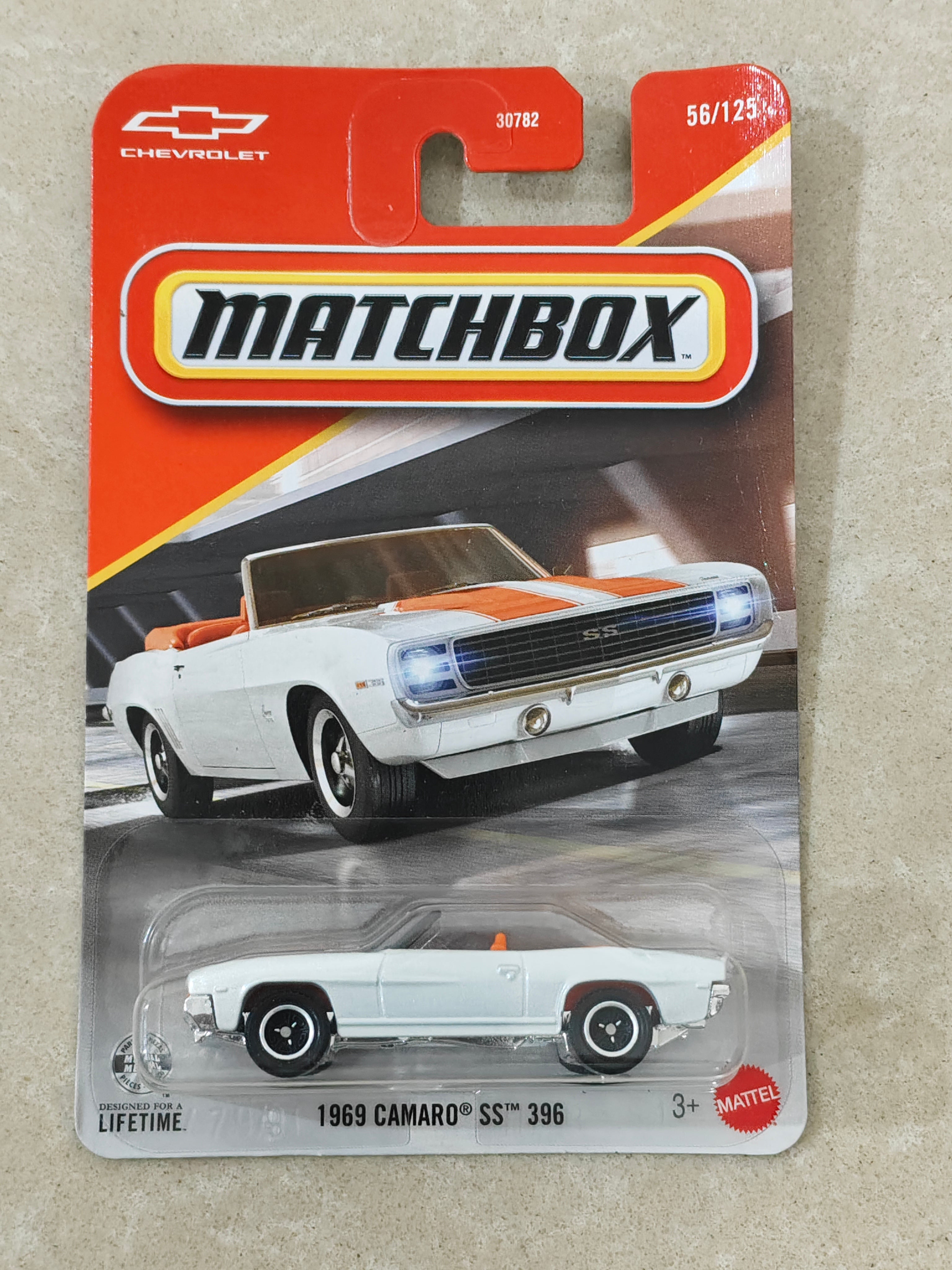 Matchbox 1969 Camaro SS 396 Diecast Car 1:64 Scale