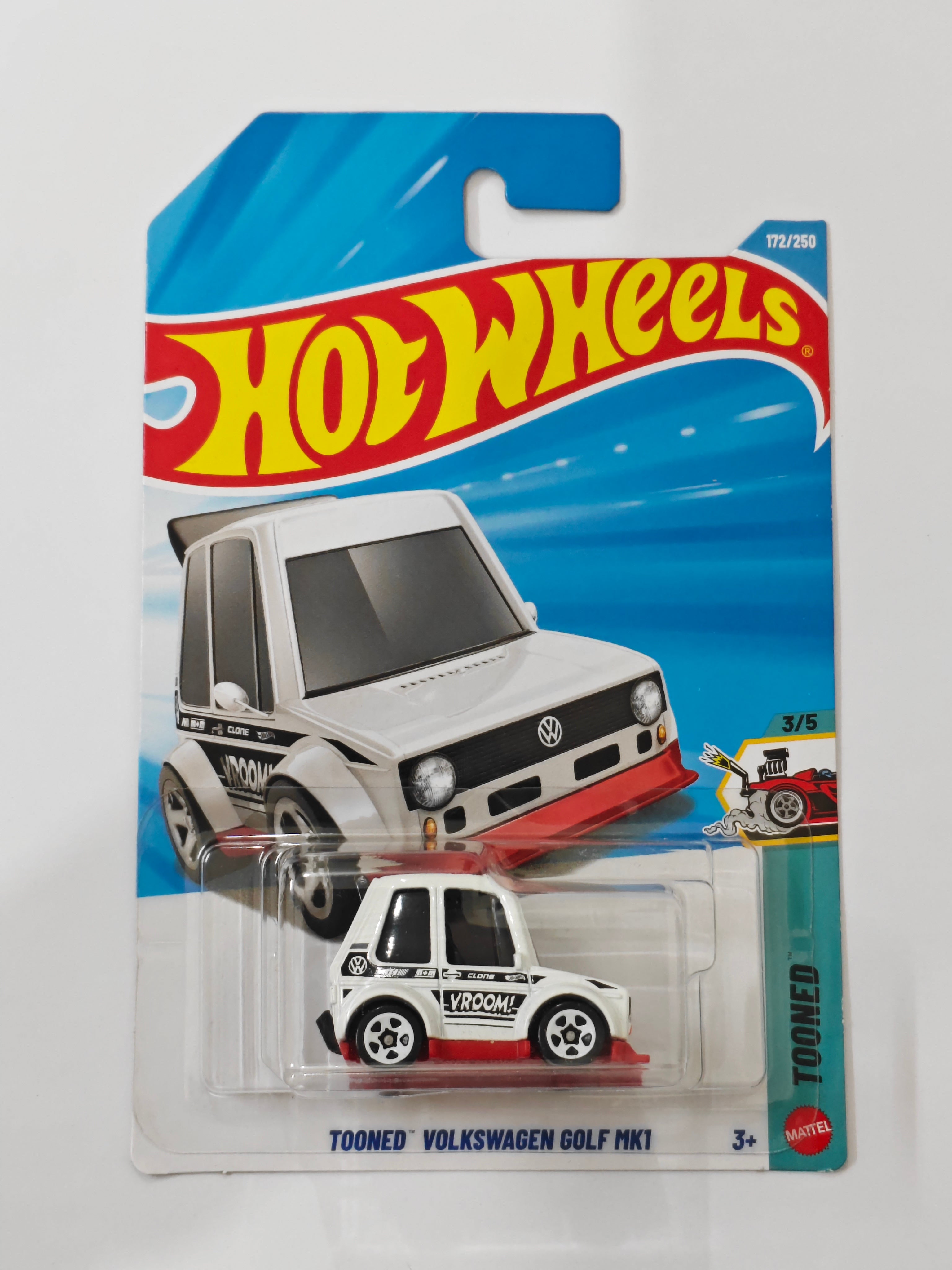 Hot Wheels H Case Tooned Volkswagen Golf MK1 T Diecast Car 1:64 Scale