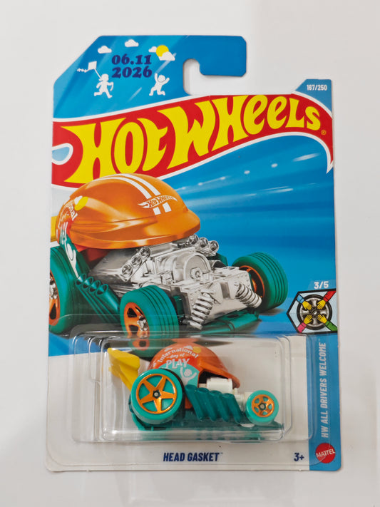Hot Wheels H Case Head Gasket Diecast Car 1:64 Scale