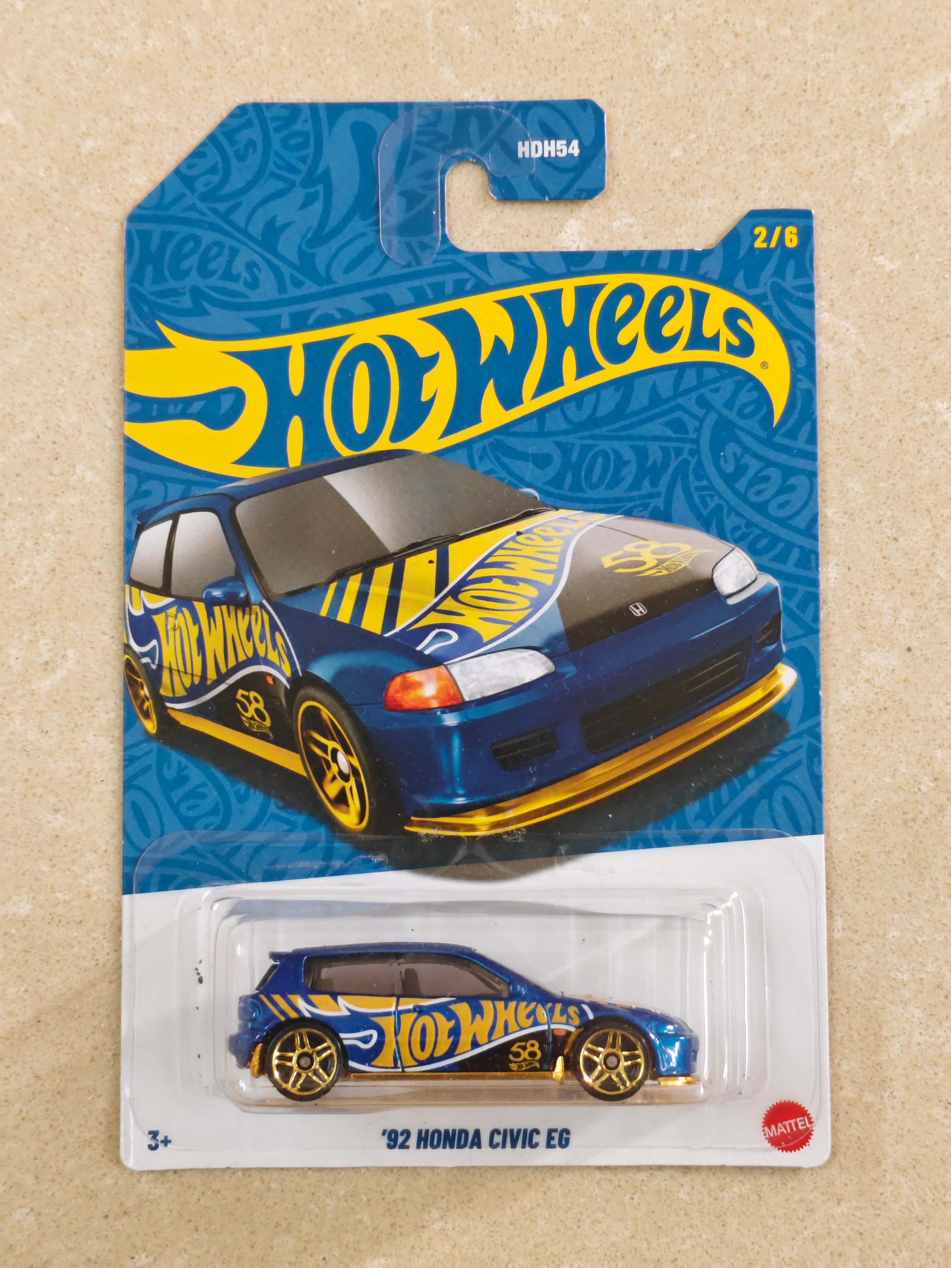 Hot Wheels - 92 Honda Civic EG - Diecast Car 1:64 Scale - Anniversary Edition