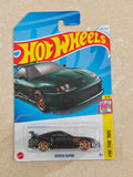 Hot Wheels - Imported - Toyota Supra Green - Diecast Car 1:64 Scale (Creased Card)