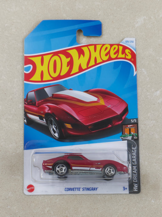 Hot Wheels - Imported - Corvette Stingray Red - Diecast Car 1:64 Scale