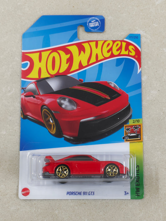 Hot Wheels - Imported - Porsche 911 GT3 Red - Diecast Car 1:64 Scale