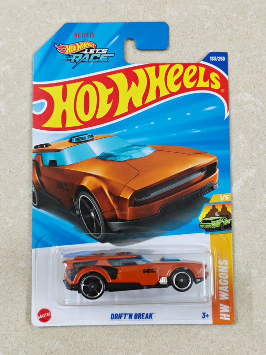 Hot Wheels - Imported - K Case 2025 - Drift N Break Orange - Diecast Car - 1:64 Scale