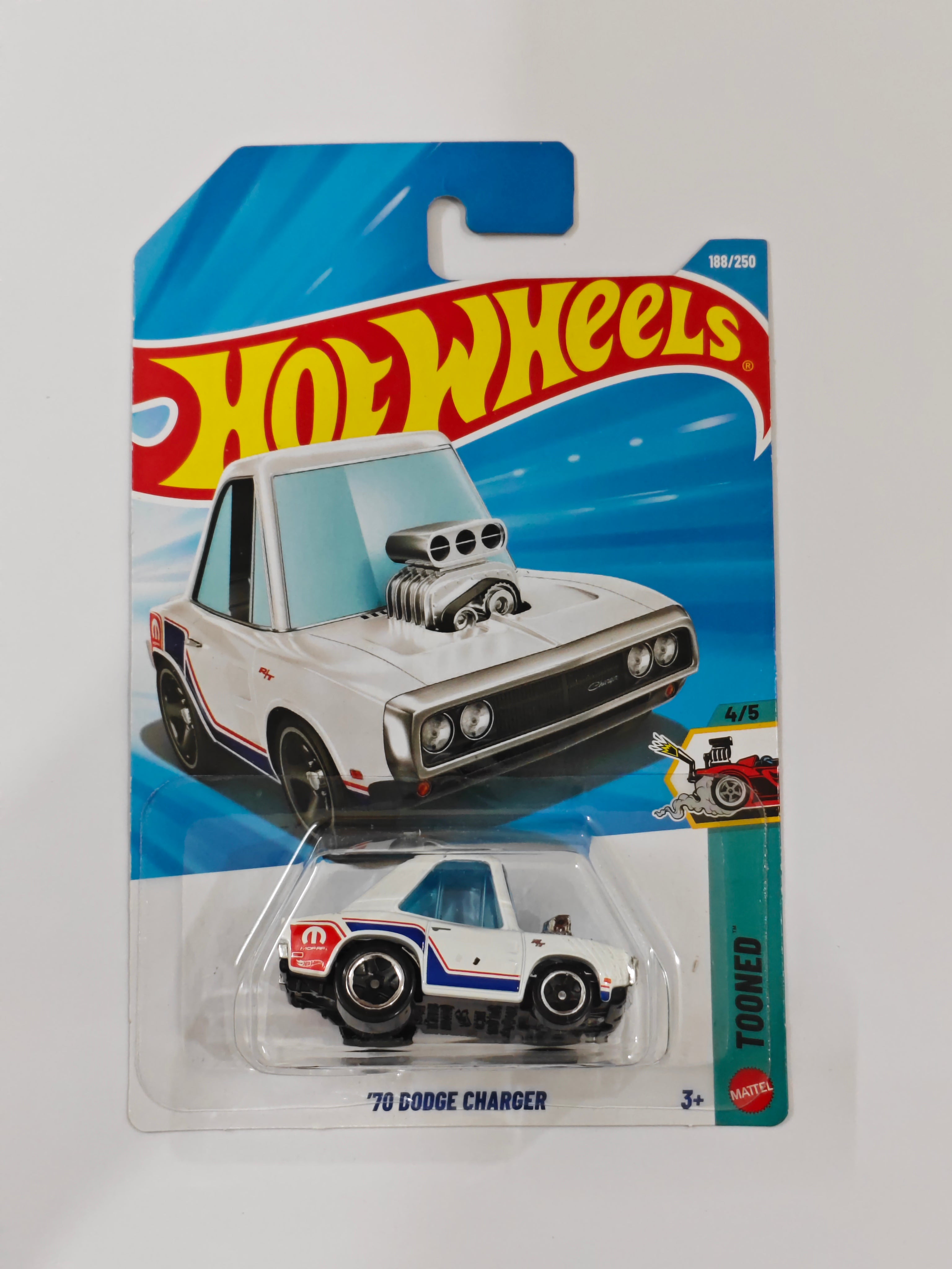 Hot Wheels - J Case - 70 Dodge Charger - Diecast Car - 1:64 Scale