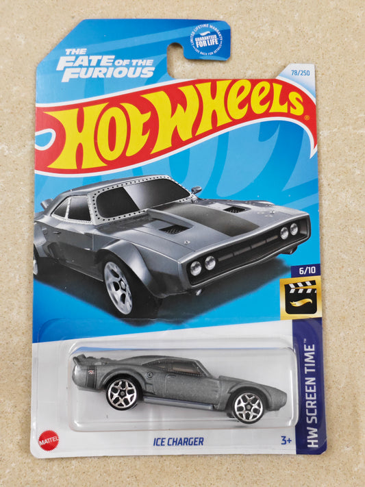 Hot Wheels - Imported - Ice Charger - Diecast Car - 1:64 Scale (Soft Corners)