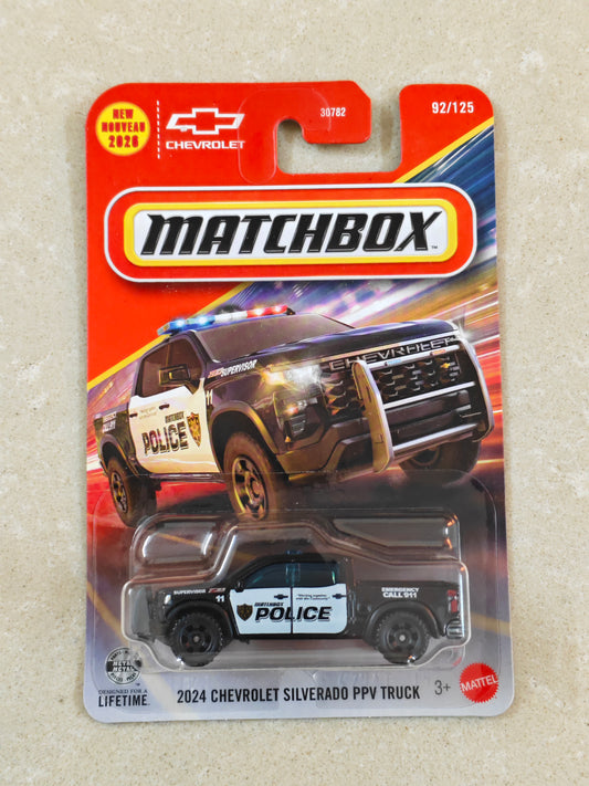 Matchbox - 2024 Chevrolet Silverado PPV Truck - Diecast Car - 1:64 Scale