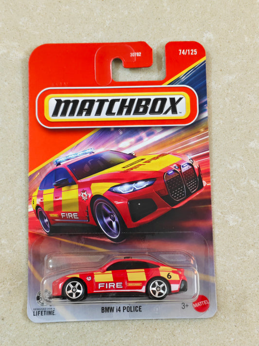 Matchbox - BMW i4 Police - Diecast Car - 1:64 Scale