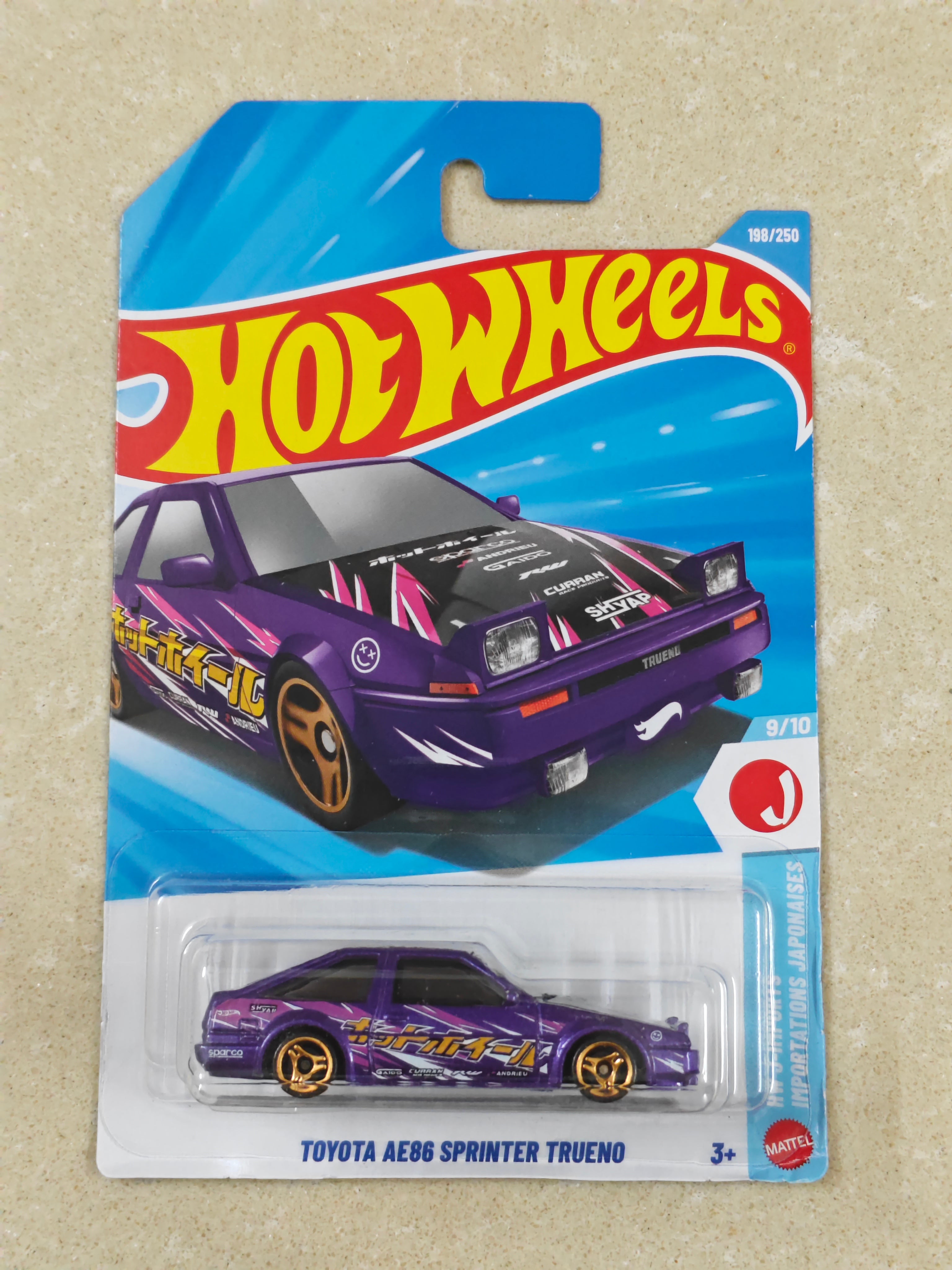 Hot Wheels - K Case - Toyota AE86 Sprinter Trueno - Diecast Car - 1:64 Scale (Soft Corners)
