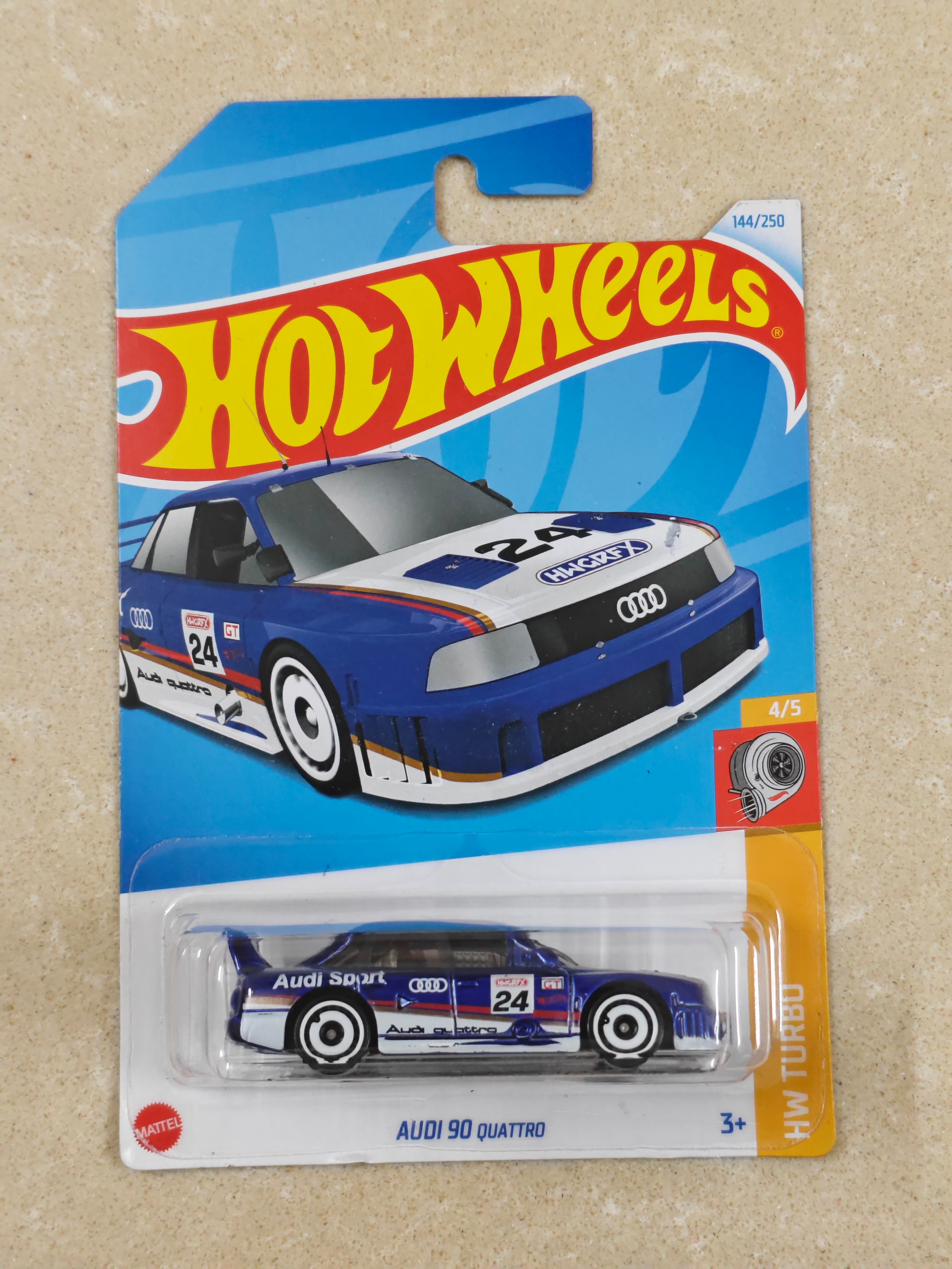 Hot Wheels - Imported - Audi 90 Quattro Blue - Diecast Car - 1:64 Scale