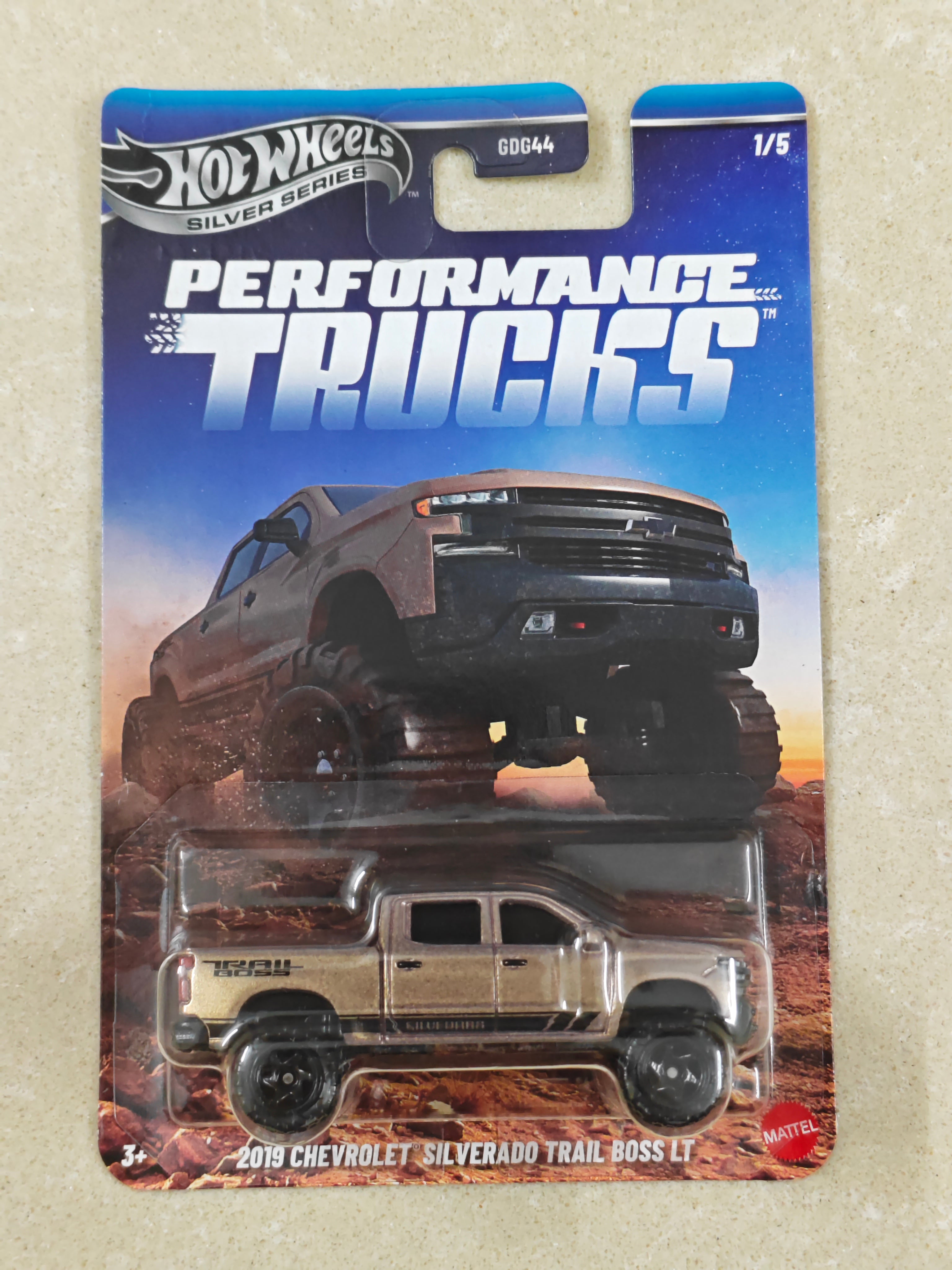Hot Wheels - Silver Series - 2019 Chevrolet Silverado Trail Boss LT- Diecast Car - 1:64 Scale