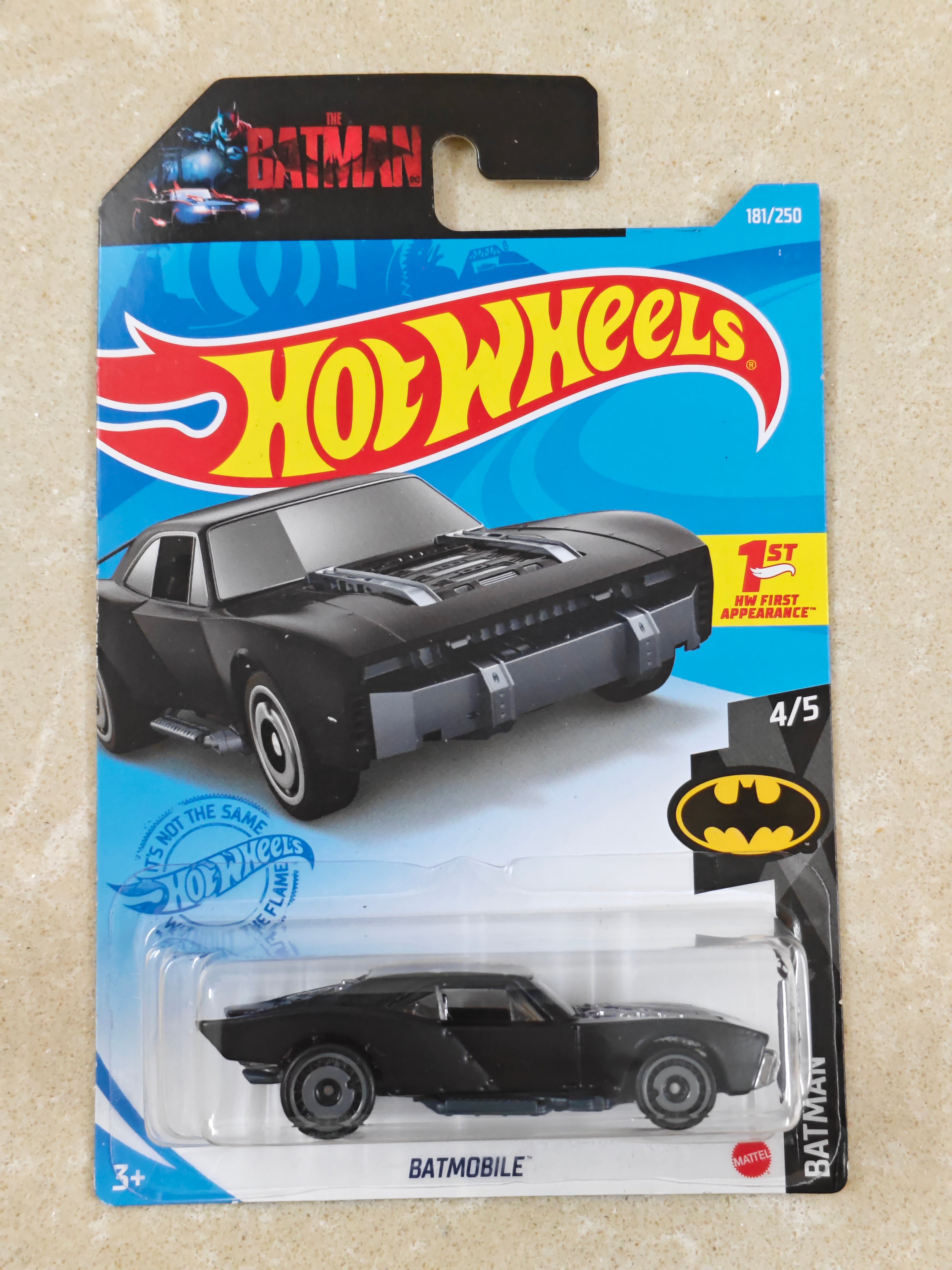 Hot Wheels - First Appearance - Imported - Batmobile Black - Diecast Car - 1:64 Scale