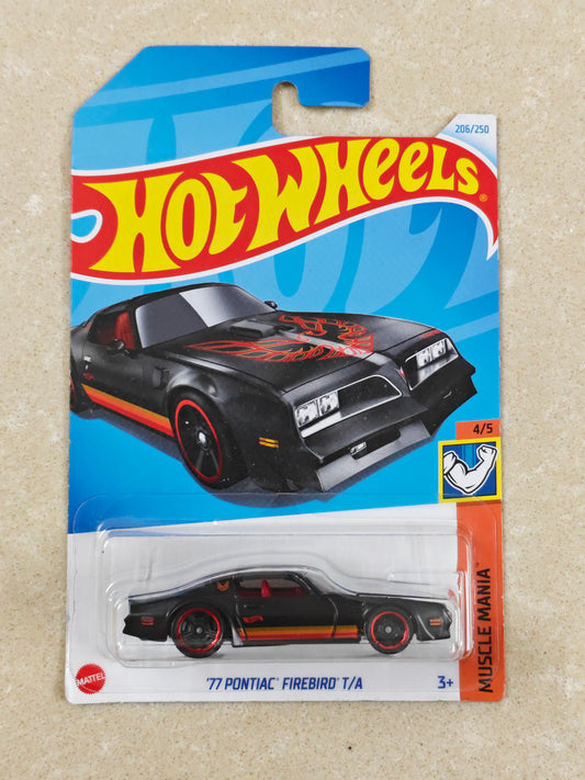 Hot Wheels - 77 Pontiac Firebird T/A - Diecast Car - 1:64 Scale