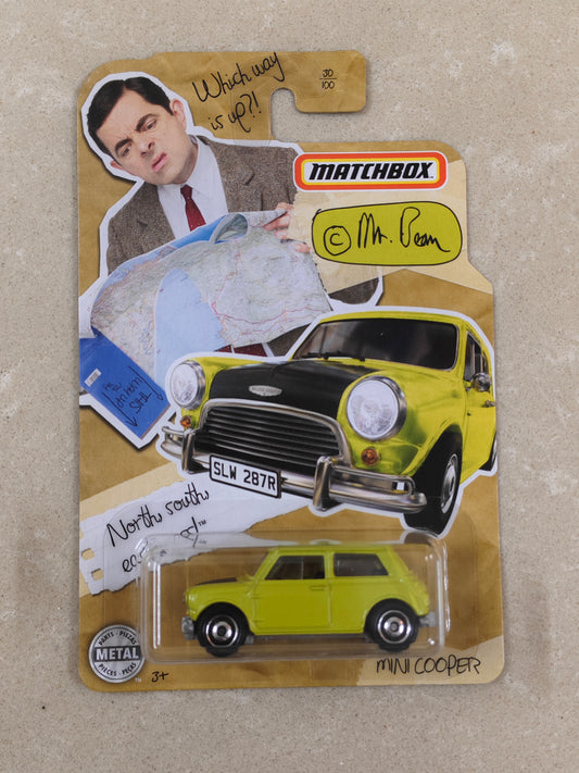 Matchbox - Imported - Mr.Bean Mini Cooper - Shipped in Protector - Diecast Car - 1:64 Scale - Rare