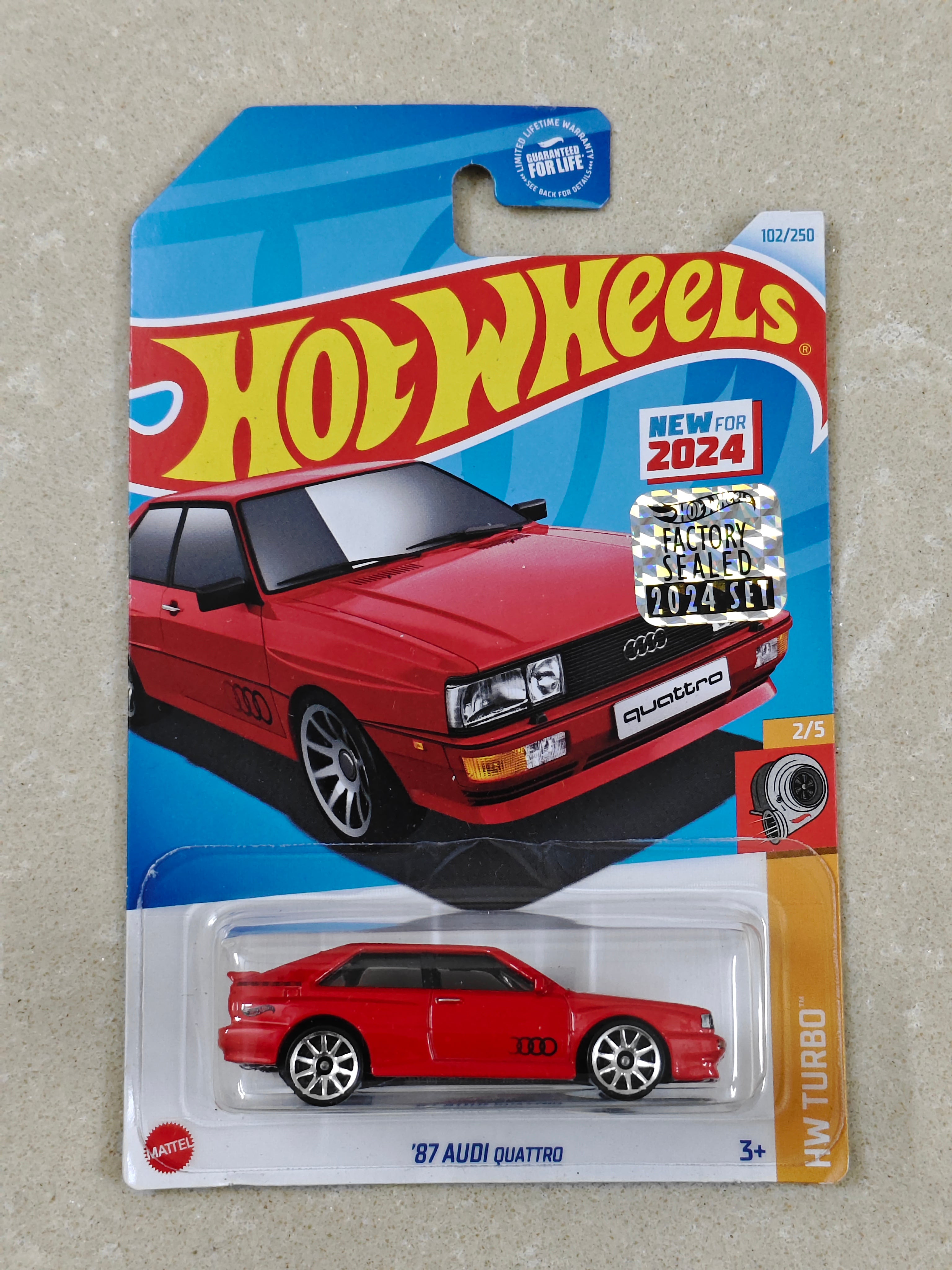 Hot Wheels - US Imported  - 87 Audi Quattro Red - Diecast Car - 1:64 Scale