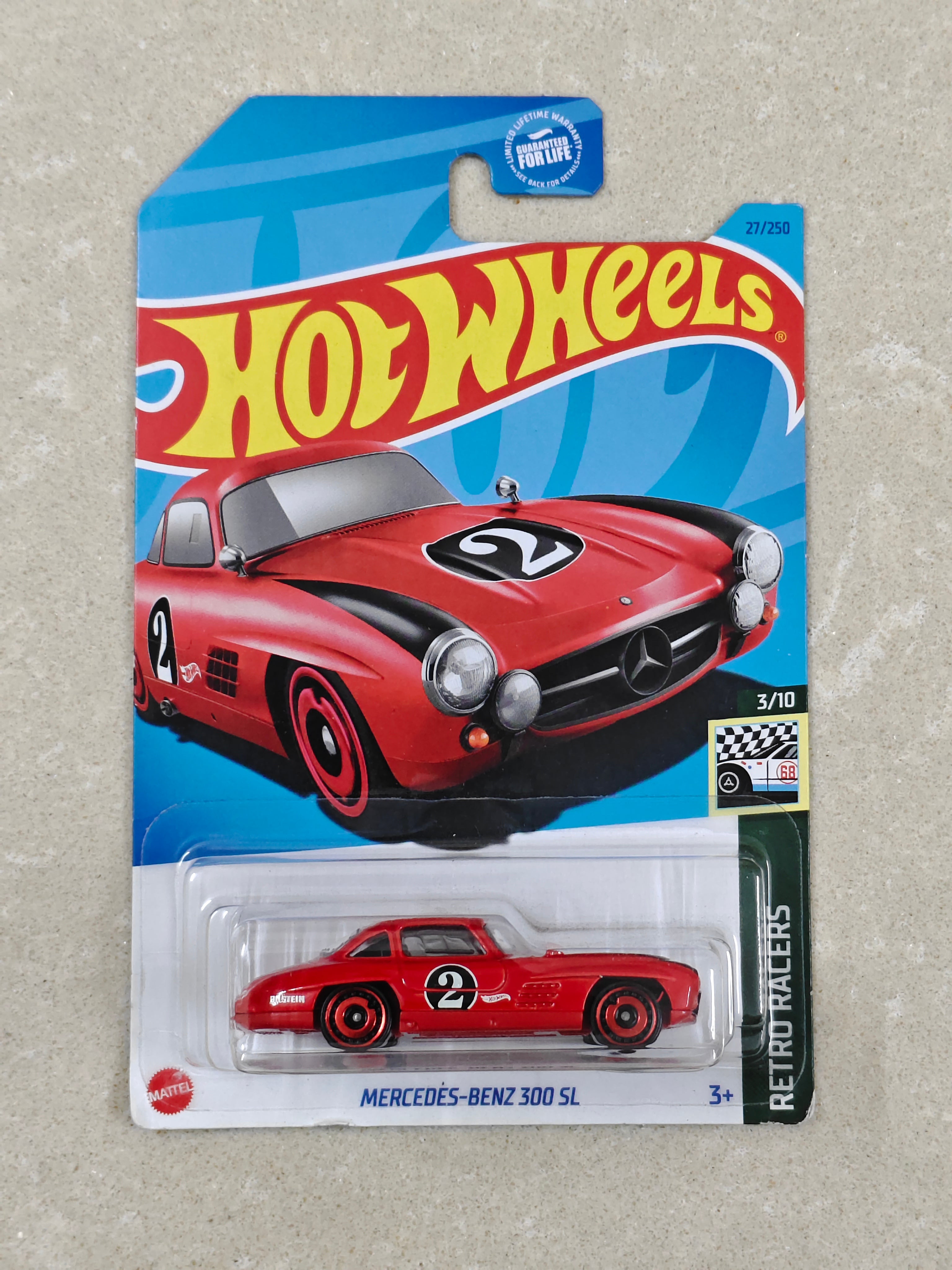 Hot Wheels - US Imported  - Mercedes Benz 300 SL - Diecast Car - 1:64 Scale (Soft Corner)