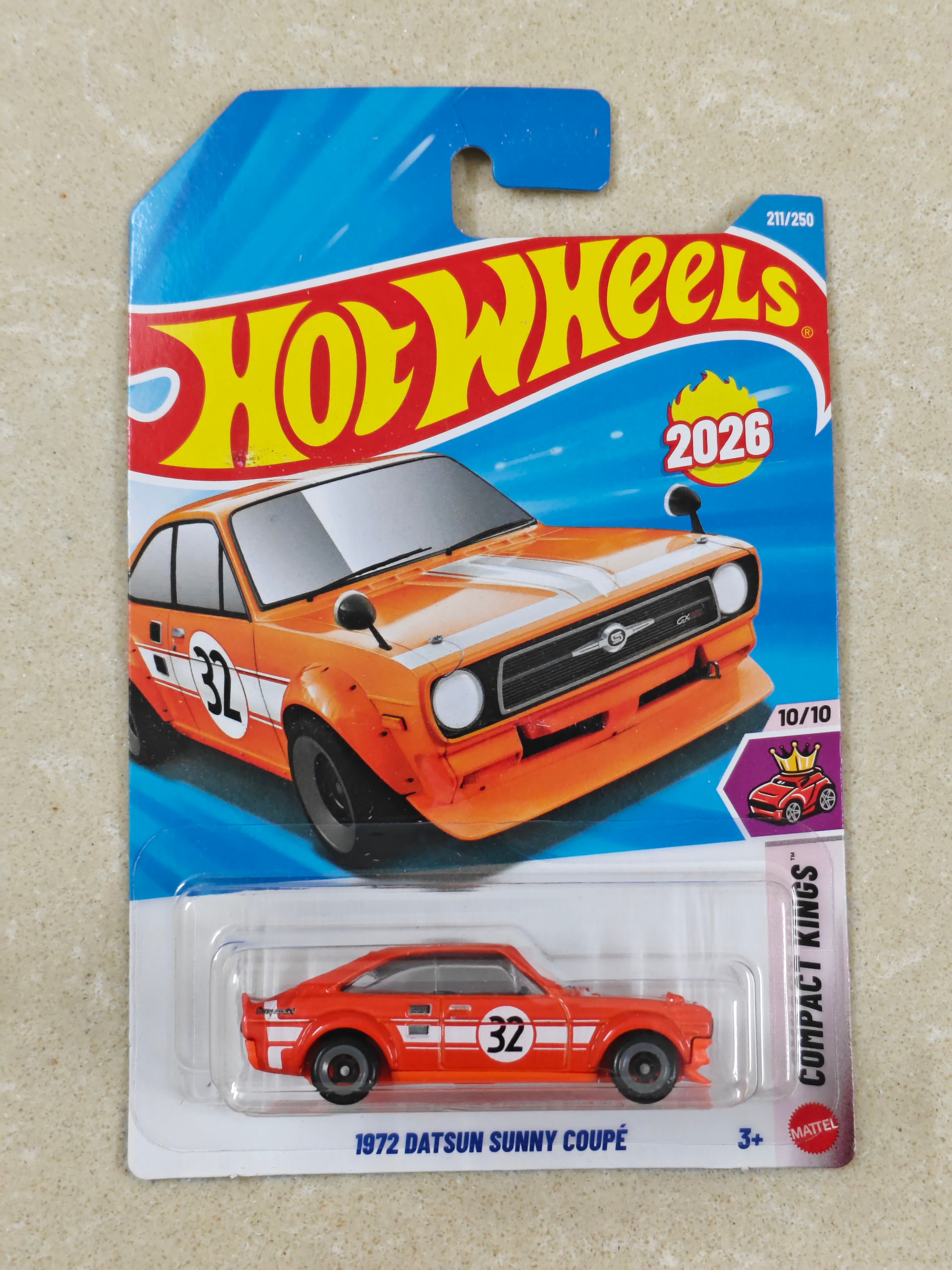 Hot Wheels - L Case 2026 - 1872 Datsun Sunny Coupe - Diecast Car - 1:64 Scale