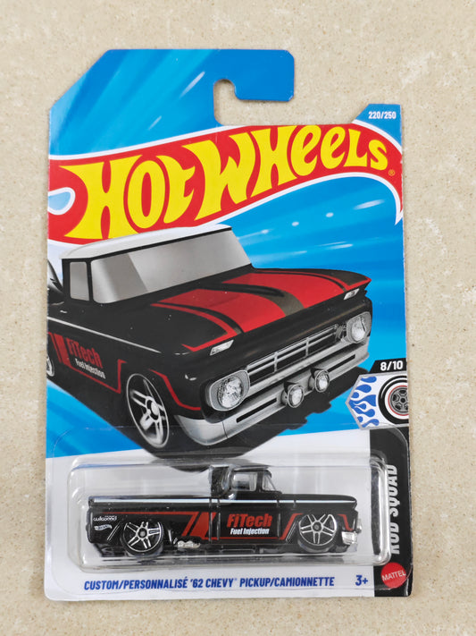 Hot Wheels - L Case 2026 - Custom 62 Chevy Pickup - Diecast Car - 1:64 Scale (Soft Corners)
