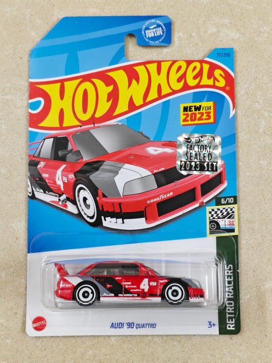 Hot Wheels - US Imported - Audi 90 Quattro Red - Diecast Car - 1:64 Scale (Cracked Blister)