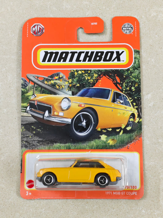 Matchbox - US Imported - 1971 MGB GT Coupe - Diecast Car - 1:64 Scale (Blister Dent)