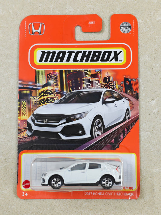 Matchbox - US Imported - 2017 Honda Civic Hatchback - Diecast Car - 1:64 Scale (Blister Dent)