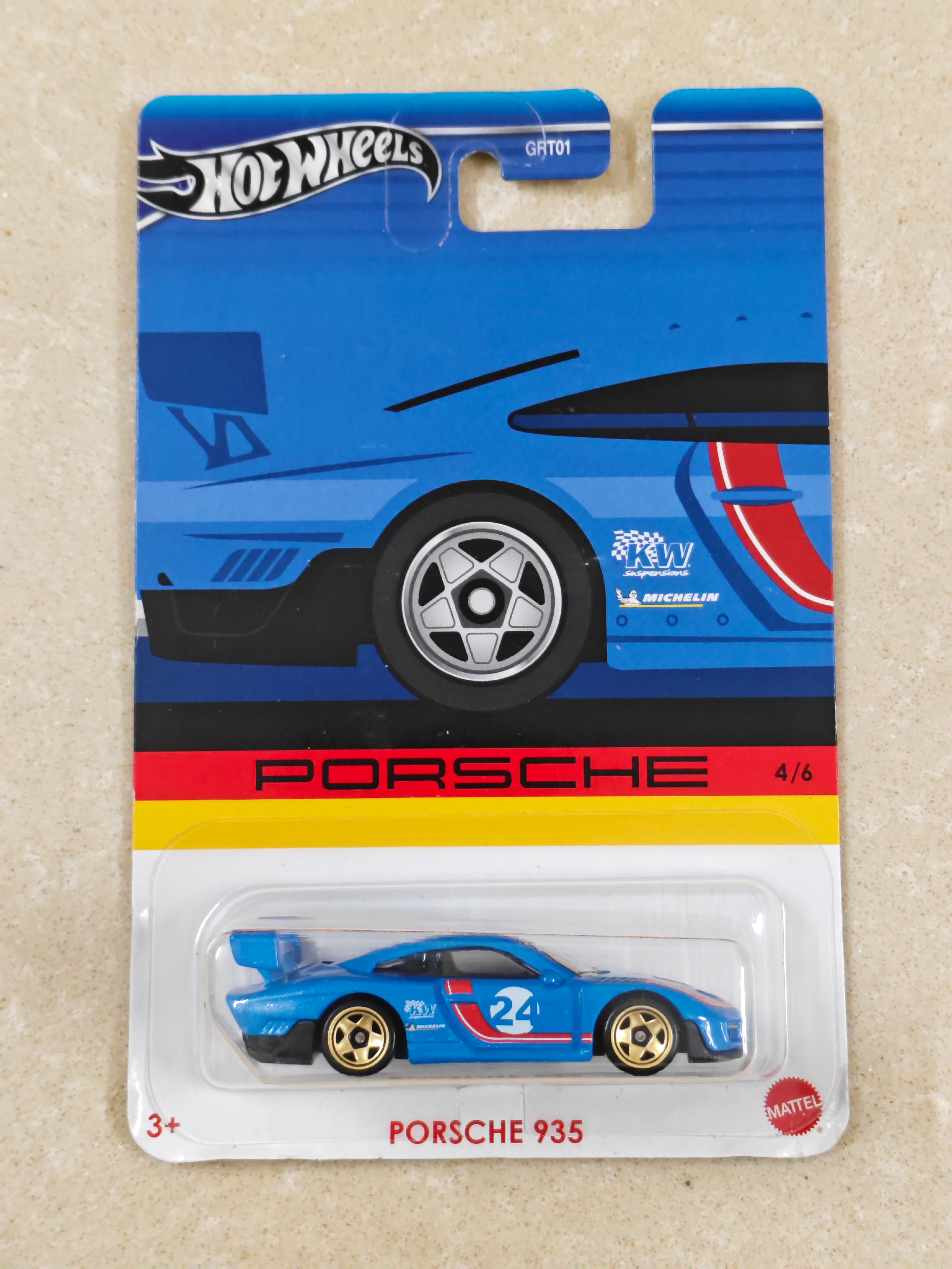 Hot Wheels - US Imported - Silver Series - Porsche 935  - Diecast Car - 1:64 Scale (Soft Corners)