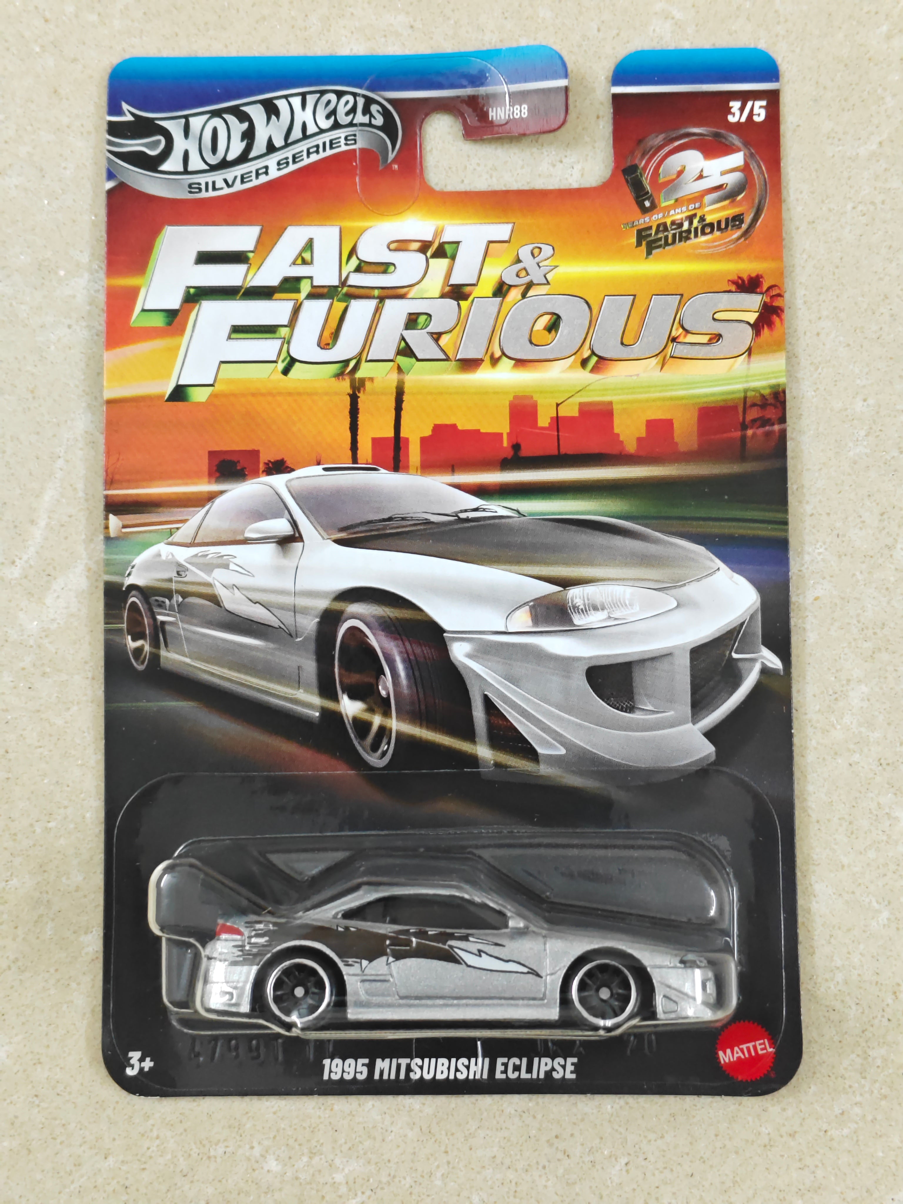 Hot Wheels - Silver Series - Fast & Furious - 1995 Mitsubishi Eclipse - Diecast Car - 1:64 Scale