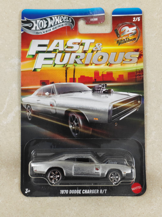 Hot Wheels - Silver Series - Fast & Furious - 1970 Dodge Charger R/T - Diecast Car - 1:64 Scale