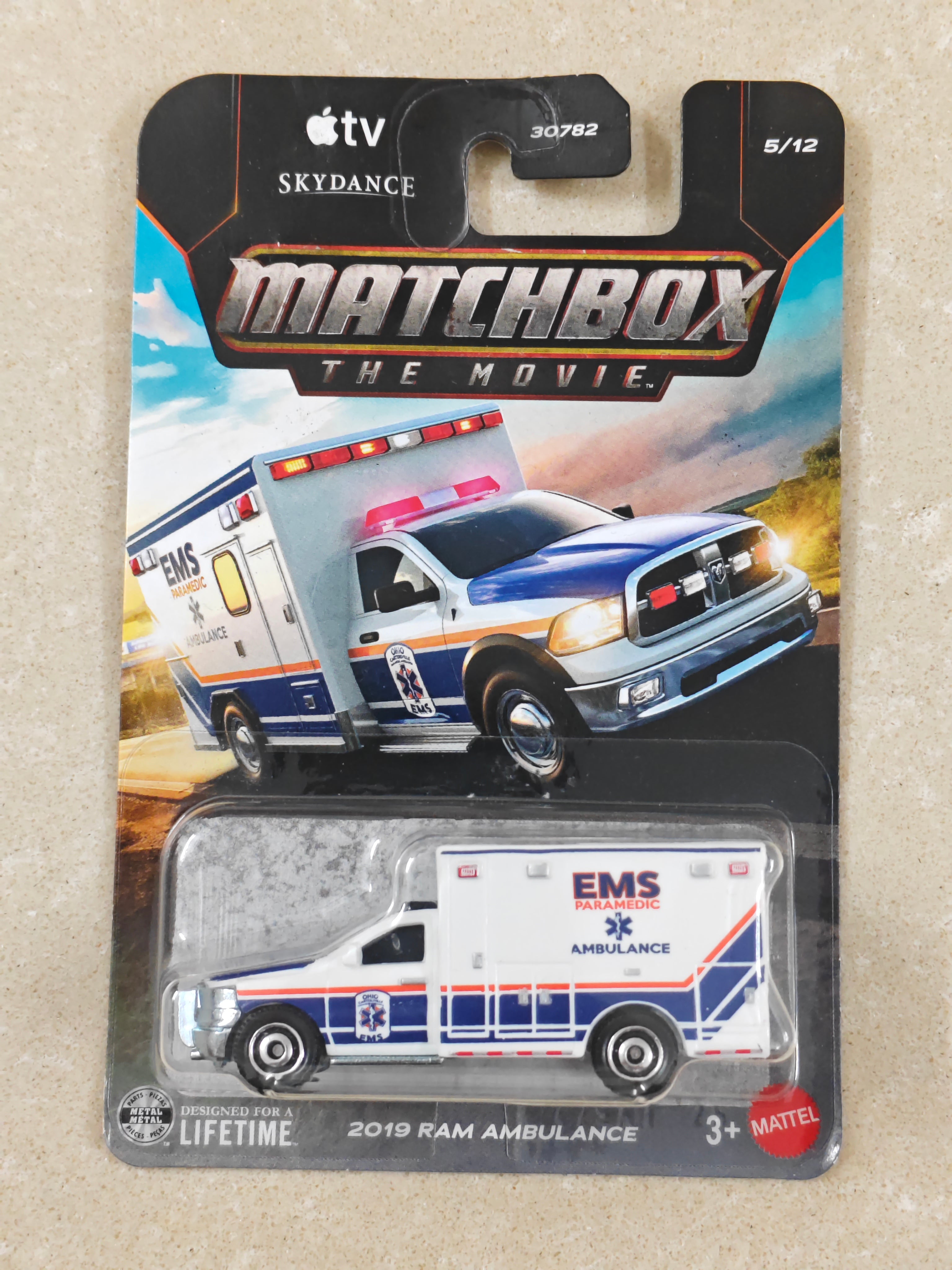 Matchbox -2019 Ram Ambulance - Diecast Car - 1:64 Scale