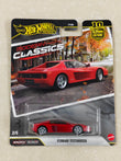 Hot Wheels - Imported Premiums - Ferrari Testarossa - Diecast Car - 1:64 Scale (Slightly Creased Card)