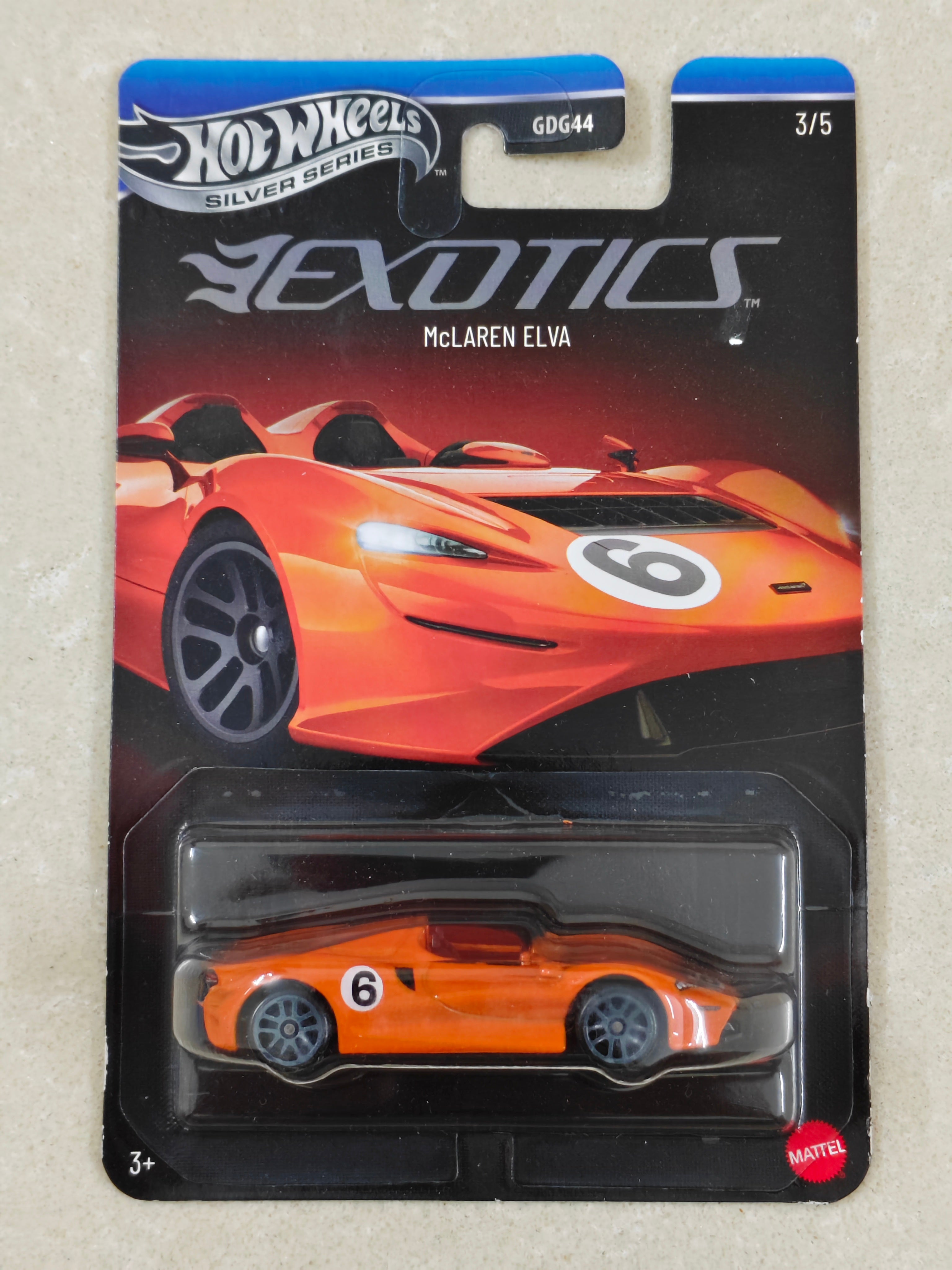 Hot Wheels - Silver Series Exotics - McLaren Elva - Diecast Car - 1:64 Scale