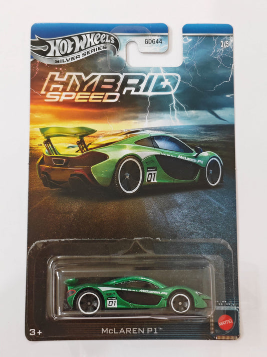 Hot Wheels Hybrid Speed McLaren P1 Green Diecast Car 1:64 Scale - Exotic Supercar Collection
