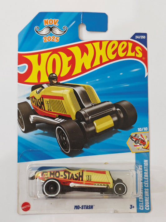Hot Wheels Mo Stash Yellow Diecast Car 1:64 Scale - Fantasy Car Collection