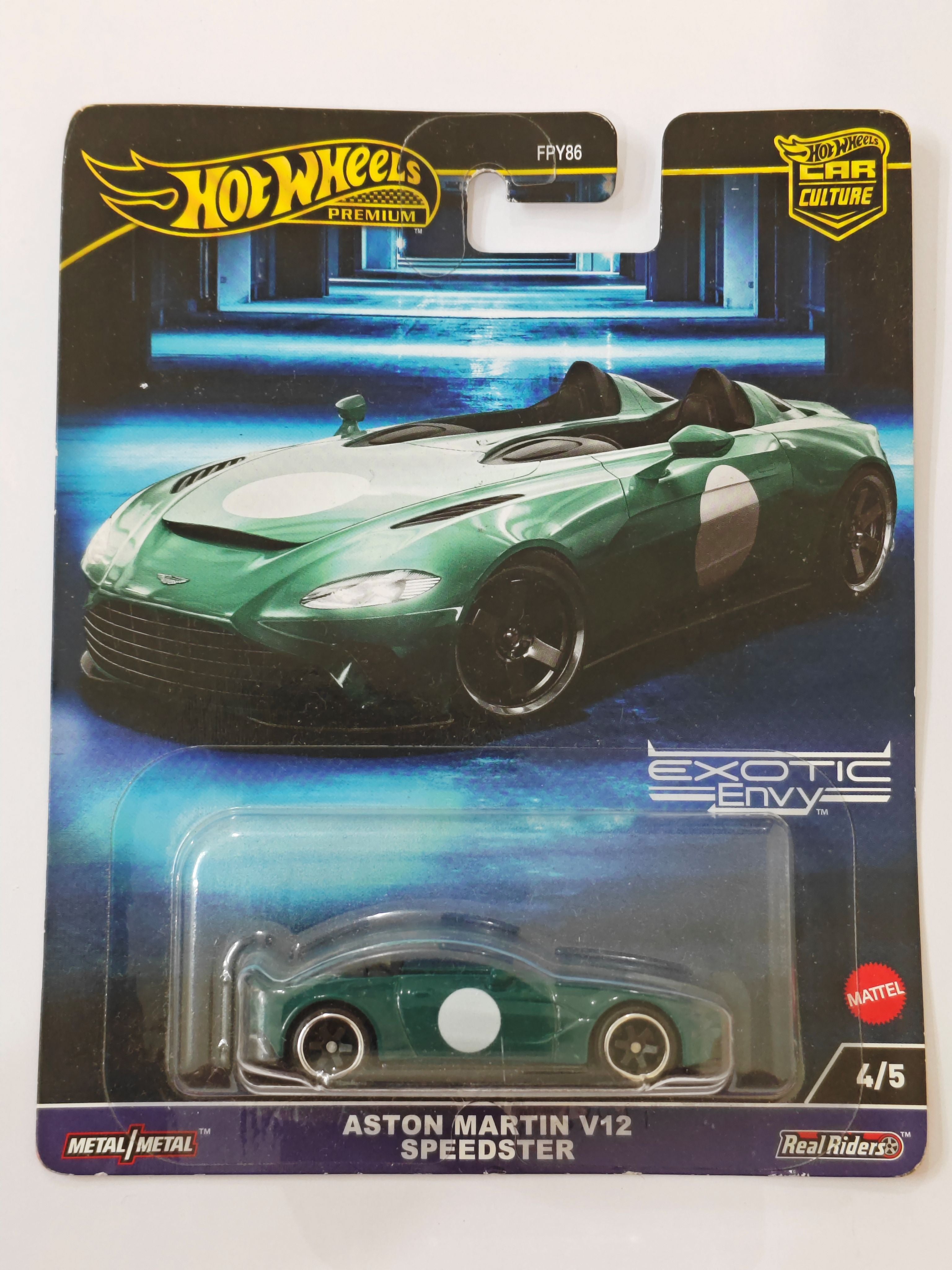 Hot Wheels Imported Premium Aston Martin V12 Speedster Diecast Car 1:64 Scale - Exotic Supercar Collection