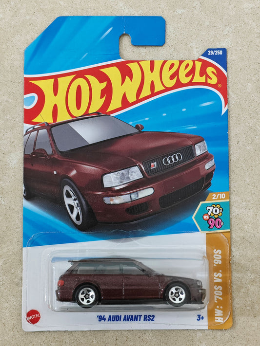 Hot Wheels Imported 94 Audi Avant RS2 Brown Diecast Car 1:64 Scale - Exotic Supercar Collection
