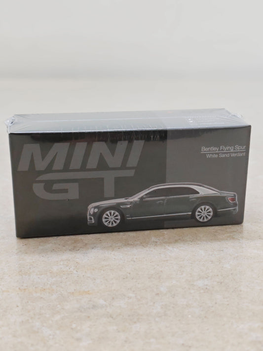 Mini GT Bentley Flying Spur White Sand Verdant Diecast Car 1:64 Scale
