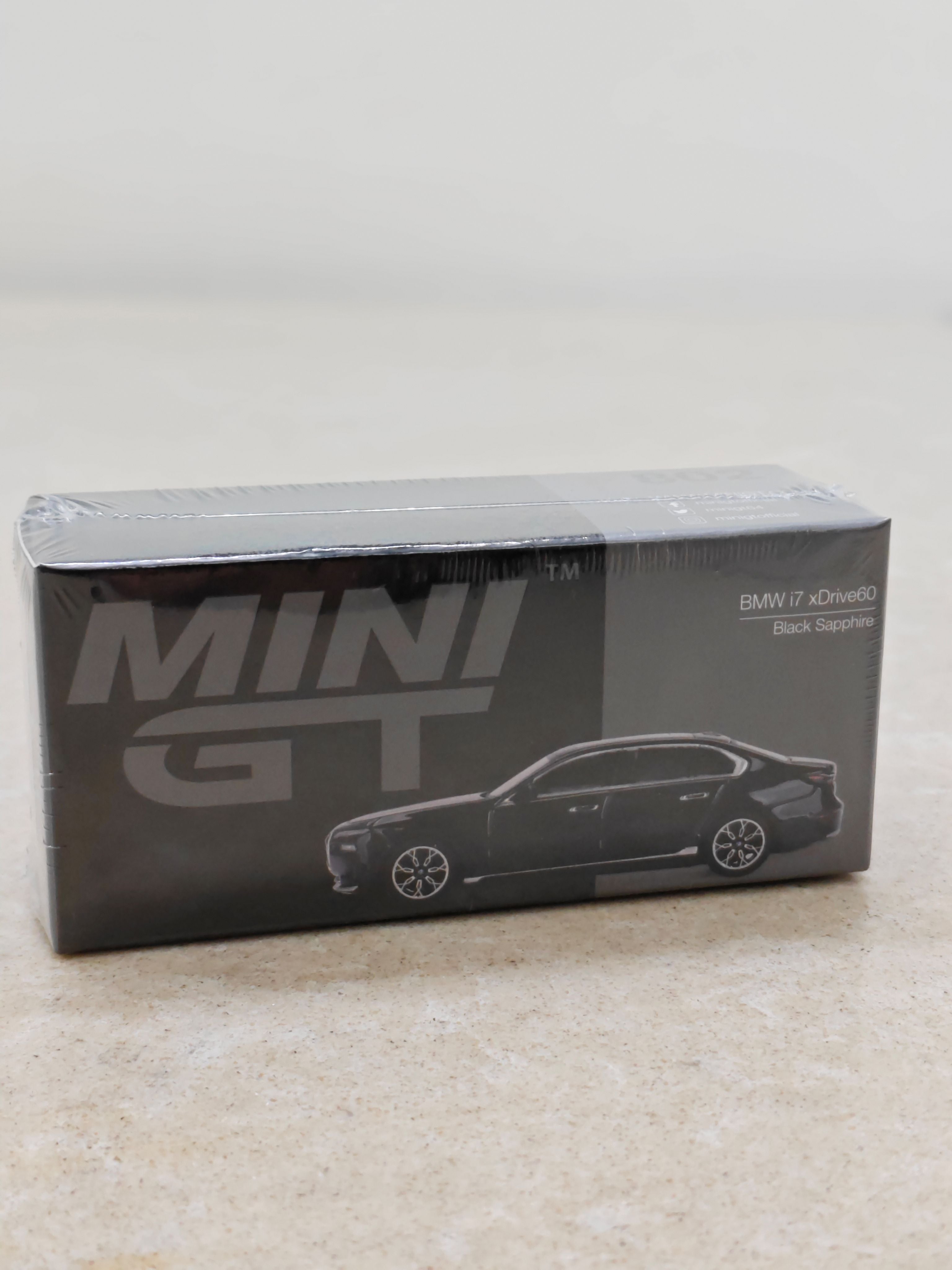 Mini GT BMW i7 xDrive60 Black Sapphire Diecast Car 1:64 Scale