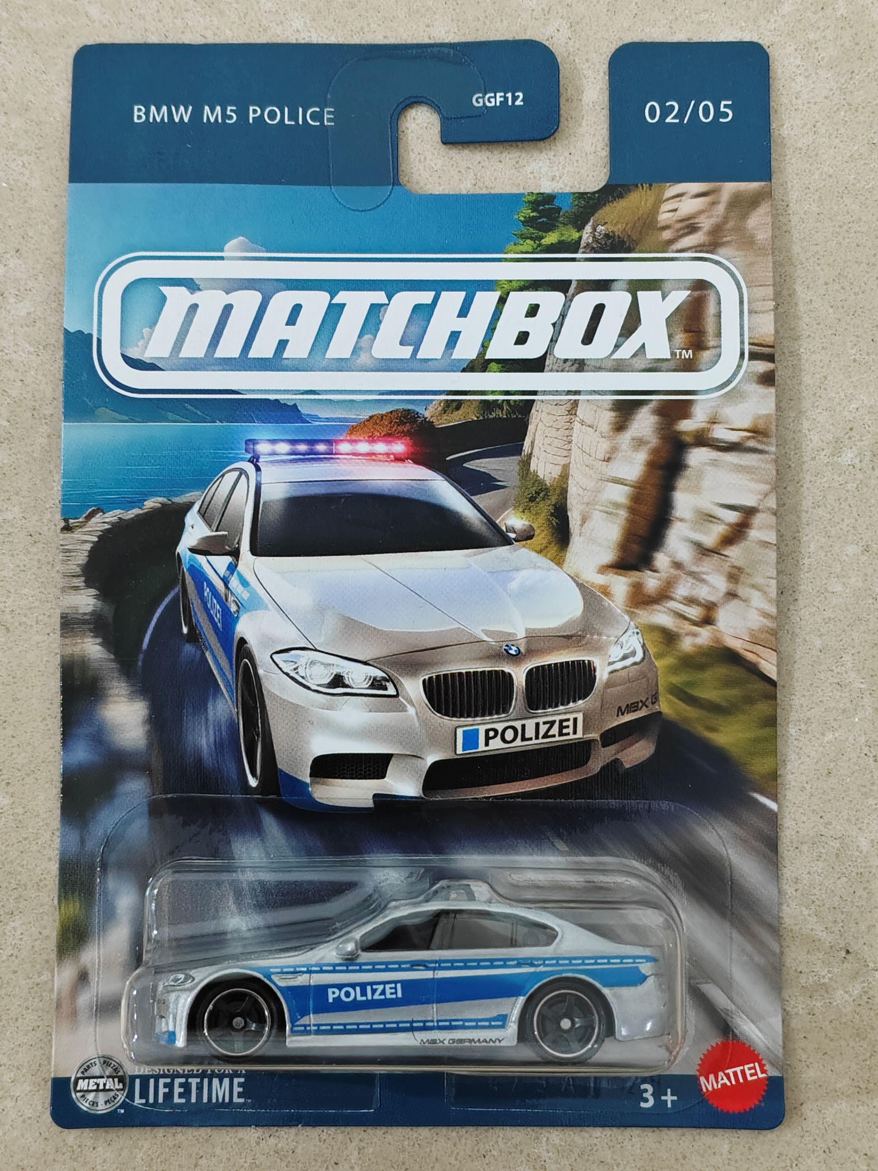 Matchbox Imported BMW M5 Police Diecast Car 1:64 Scale - Cop Car Collection