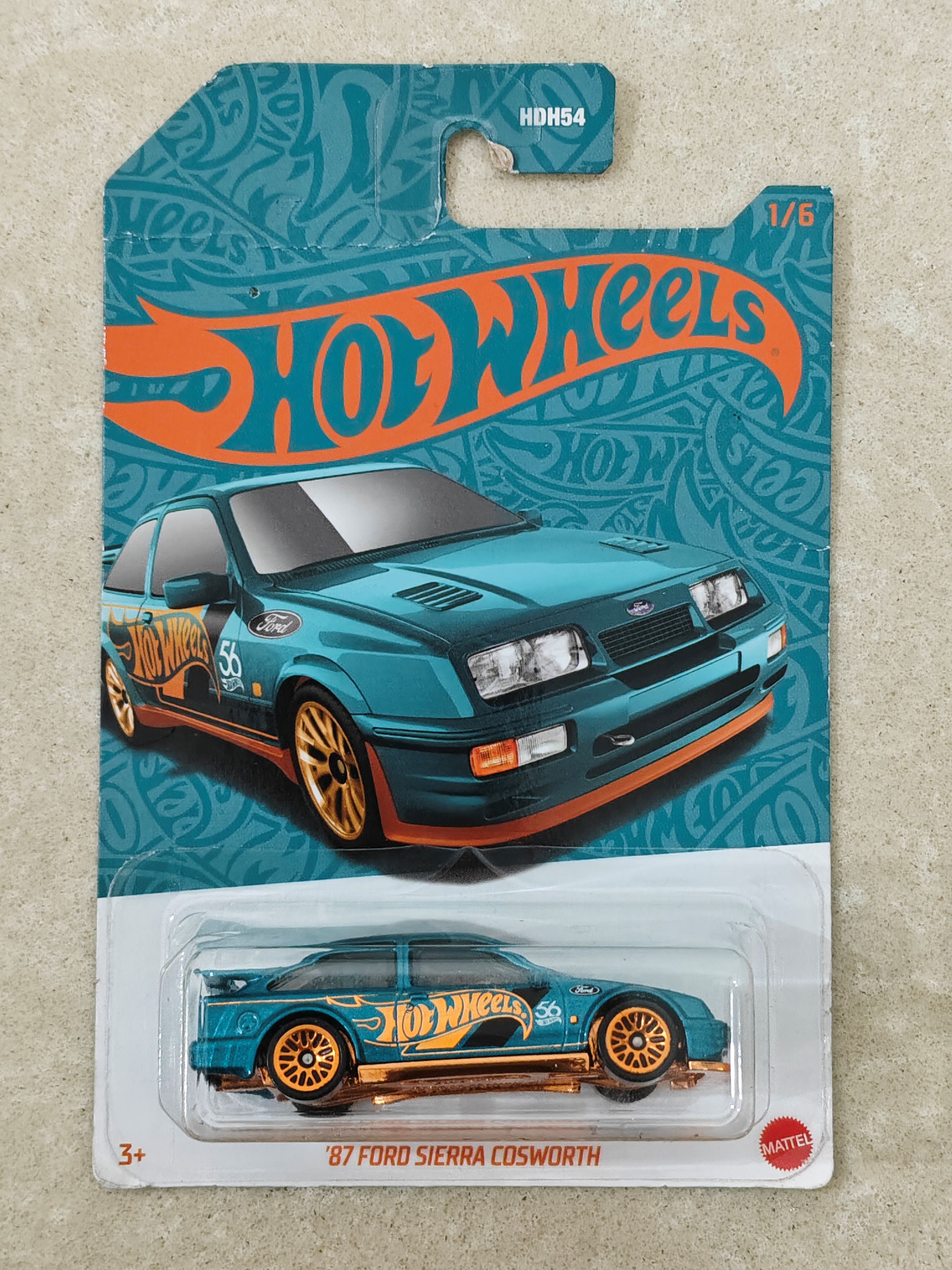 Hot Wheels (Creased Card) 67 Ford Sierra Cosworth Diecast Car 1:64 Scale - Exotic Supercar Collection