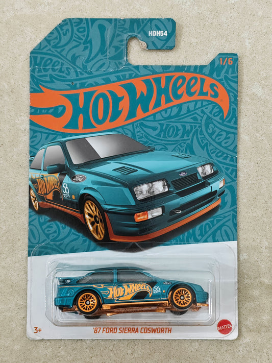Hot Wheels (Creased Card) 67 Ford Sierra Cosworth Diecast Car 1:64 Scale - Exotic Supercar Collection