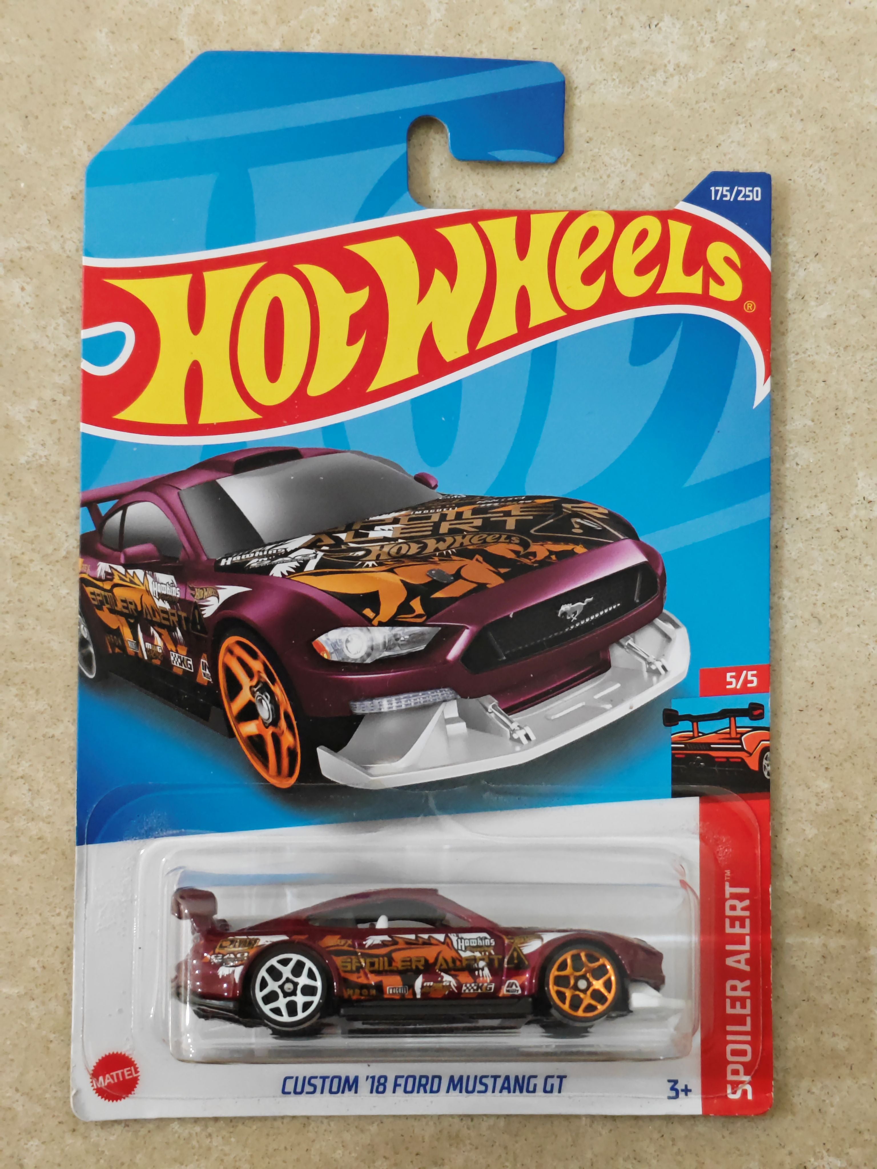 Hot Wheels Imported Custom 18 Ford Mustang GT Diecast Car 1:64 Scale - Exotic Car Collection