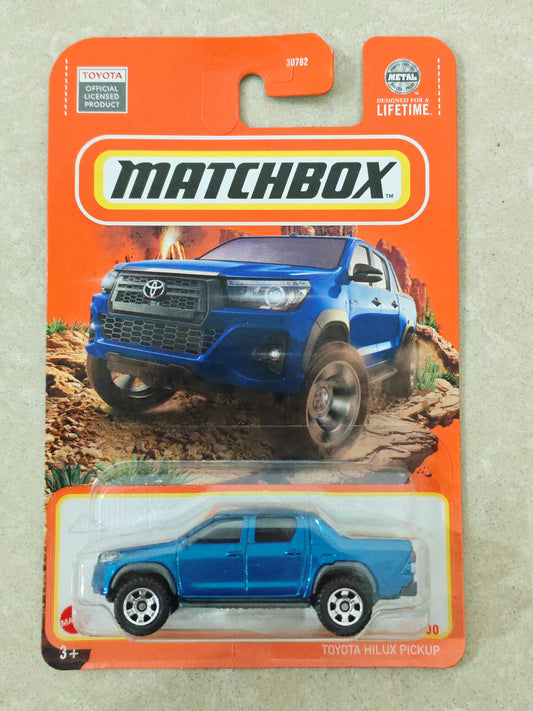 Matchbox Imported Toyota Hilux Pickup Blue Diecast Car 1:64 Scale