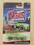 Hot Wheels Neon Speeders 2008 Lancer Evolution Diecast Car 1:64 Scale - Exotic Car Collection