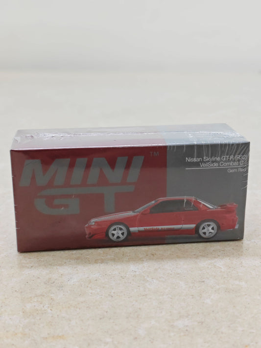 Mini GT Nissan Skyline GT-R (R-32) VeilSide Combat Gem Red Diecast Car 1:64 Scale