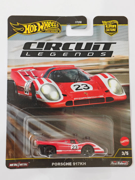 Hot Wheels Premium Circuit Legend Porsche 917KH Diecast Car 1:64 Scale - Exotic Supercar Collection